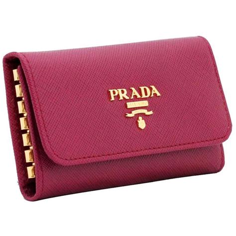 prada tote outside key holder|Prada card holder keychain.